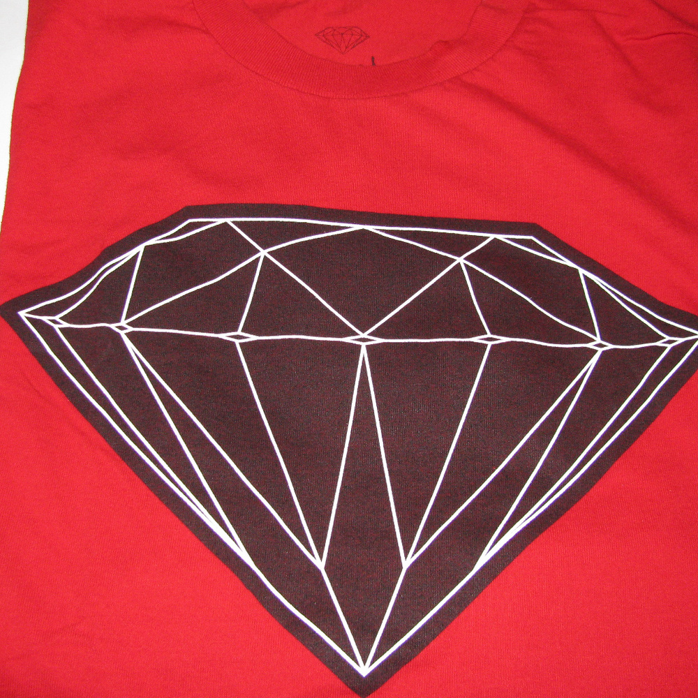 Diamond Supply Black Diamond T shirt Red Men's L